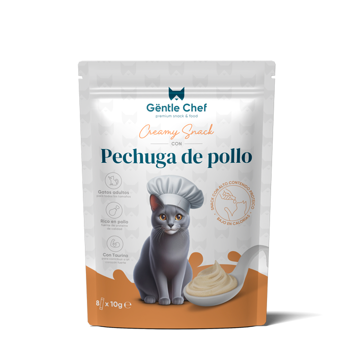 Envase de snack líquido de pollo Gentle Chef para mascotas