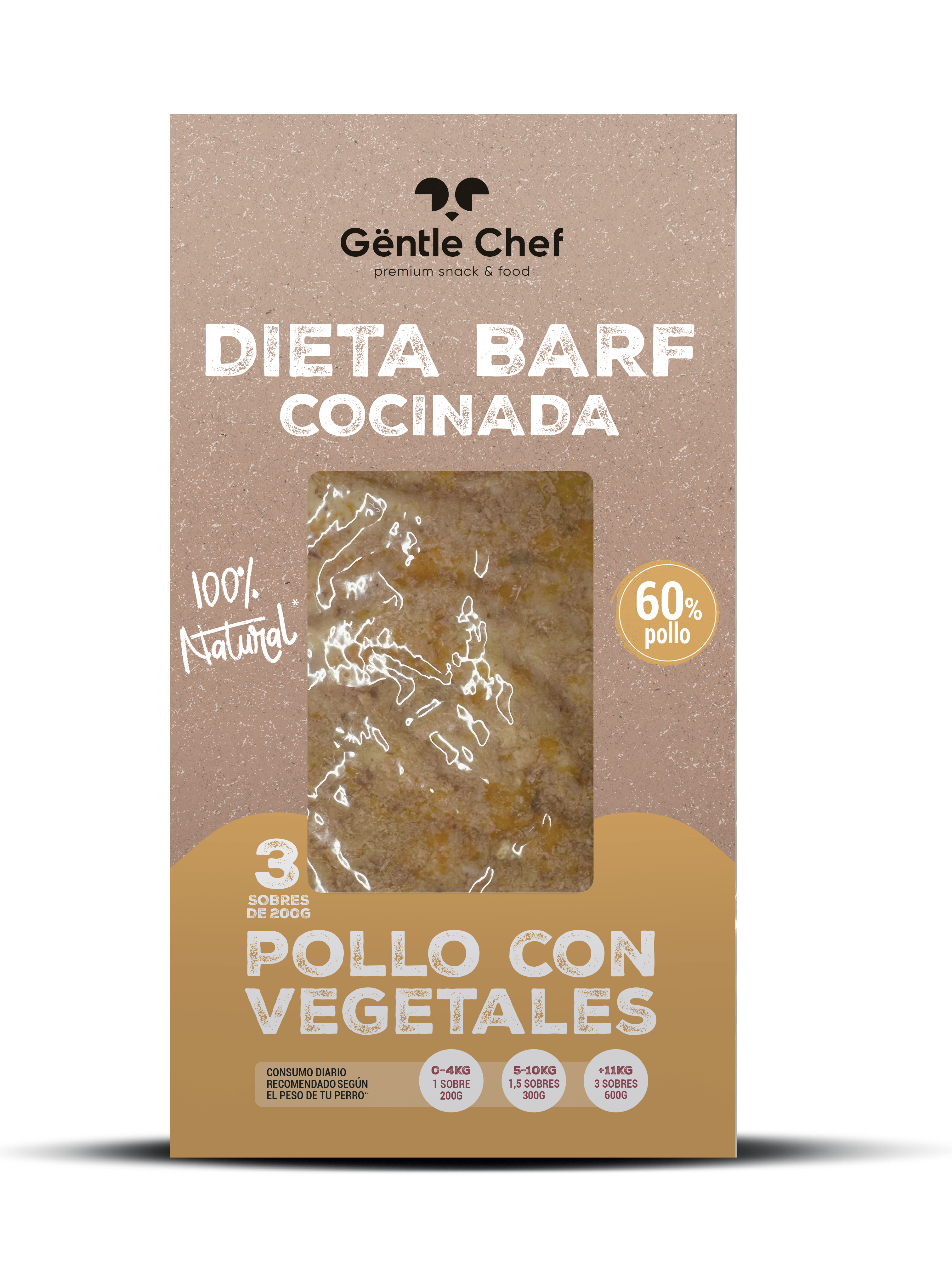 Barf Cocinada de Pollo con Vegetales