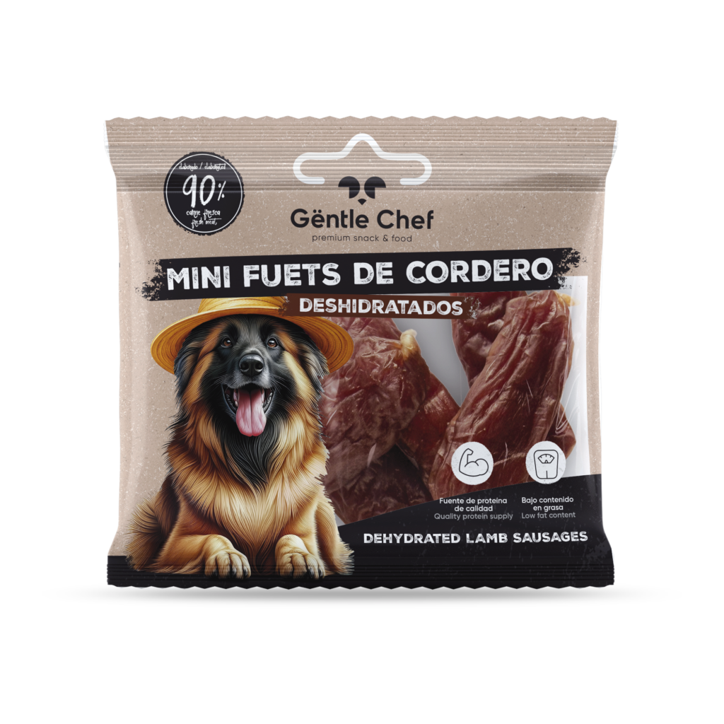 Envase de premios mini de comida deshidratada para perros