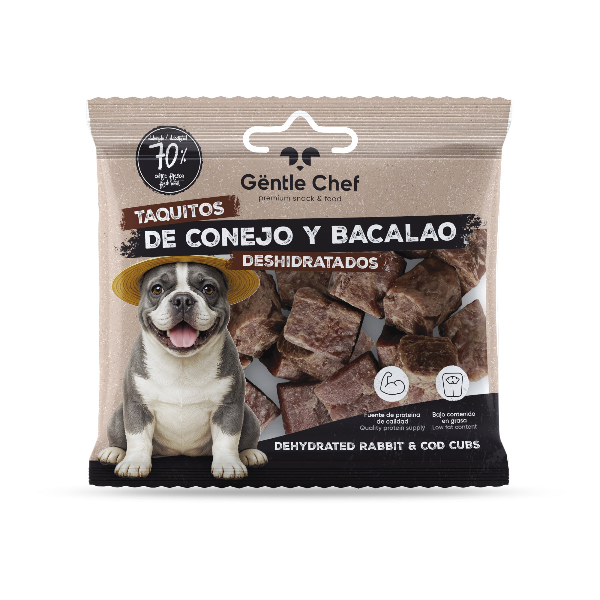 Taquitos de conejo y bacalao