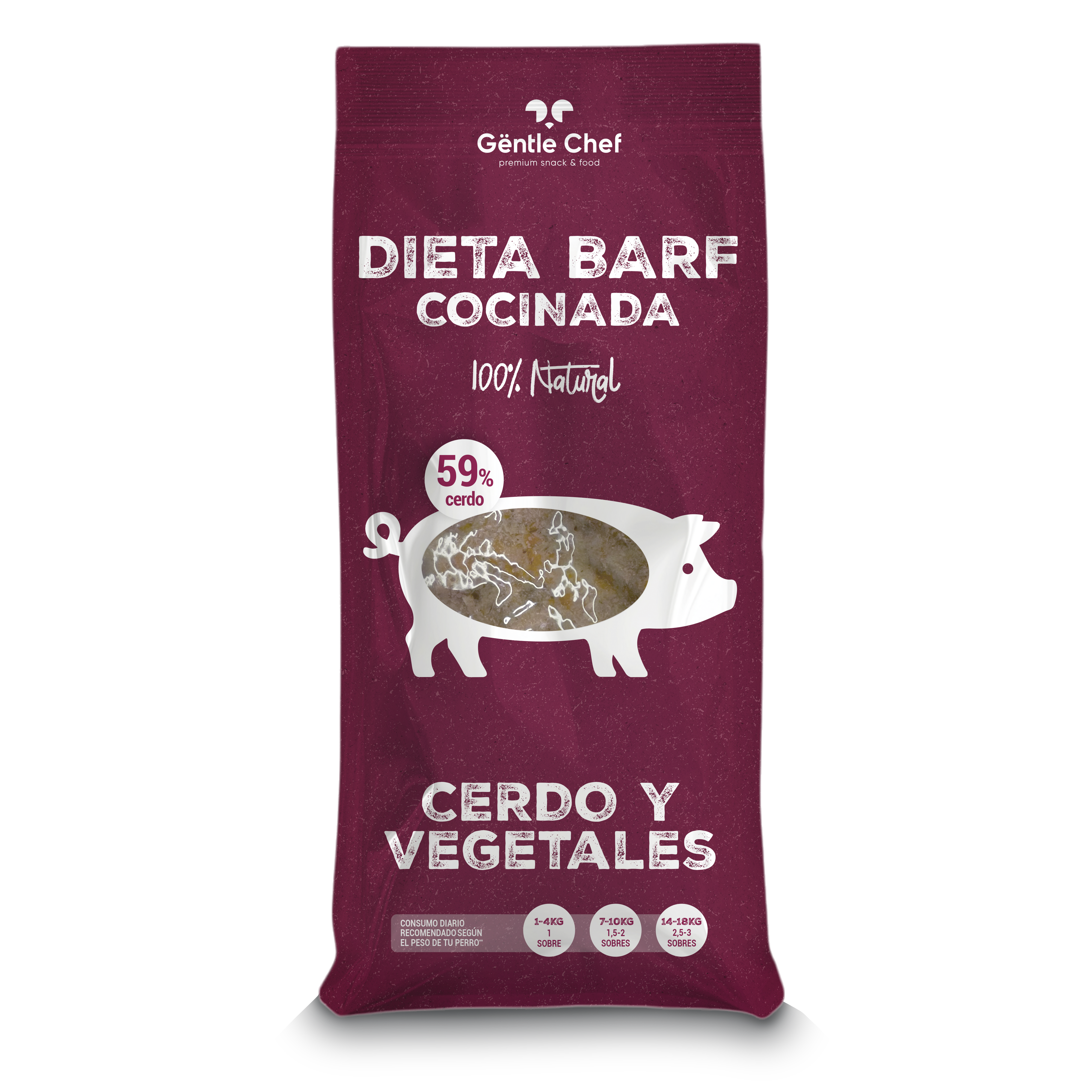 Barf Cocinada de Cerdo con Vegetales 200g